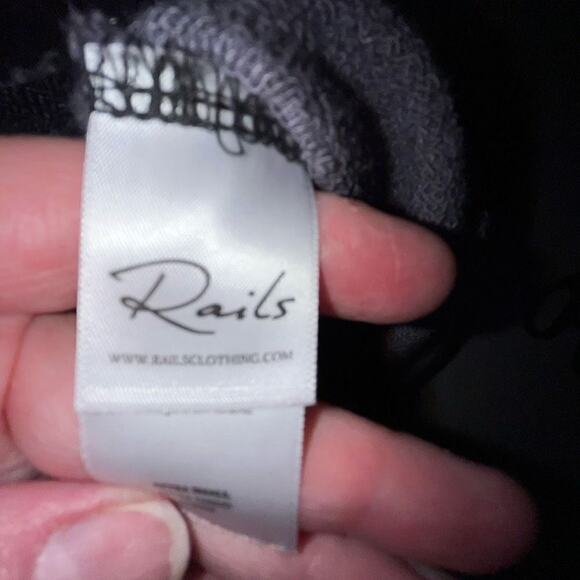 Rails Marlo charcoal watercolor stripes sweatshirt XS - Picture 5 of 5